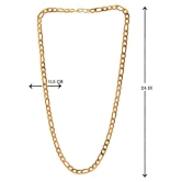 Jewar Manid Chain Link Gold Plated Brass & Copper Sachin Chain Daily Use Jewelry For Men & Boys 8234 - Golden