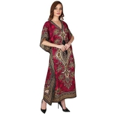 Ukal Women's Polyester Paisley Maxi Kaftan