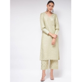 Pannkh - Green Polyester Womens Straight Kurti ( Pack of 1 ) - None