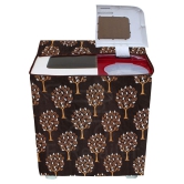 E-Retailer Single Polyester Brown Washing Machine Cover for Universal 8 kg Semi-Automatic - Brown