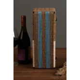 Pastel Pink And Natural Jute Brick Wine Box-Jute white and ice blue