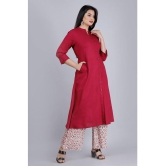 MAUKA - Maroon Front Slit Rayon Women's Stitched Salwar Suit ( Pack of 1 ) - None