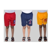 JILZ - Multi Color Cotton Boys Shorts ( Pack of 3 ) - None