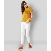 Miss Chase Cotton Yellow T-Shirts - XS