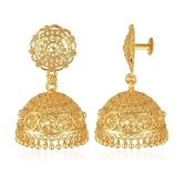 VIVASTRI Golden Jhumki Earrings ( Pack of 1 ) - Golden