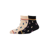 Men Pack Of 2 Patterned Cotton Ankle Length Socks