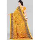 LEELAVATI - Yellow Georgette Saree With Blouse Piece ( Pack of 1 ) - Yellow