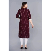 SIPET - Maroon Rayon Womens Straight Kurti ( Pack of 1 ) - None