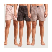 Joven Multicolor Boxer Shorts Cotton Men's Boxer- ( Pack of 3 ) - None