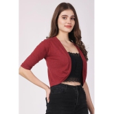 Affair Cotton Womens Shrugs - Maroon ( Single ) - None