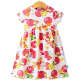 Juscubs White Cotton Baby Girl Frock ( Pack of 1 ) - None