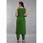 Maquien - Green Straight Rayon Women's Stitched Salwar Suit ( Pack of 1 ) - None