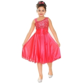 STYLOKIDS - Pink Crepe Girls A-line Dress ( Pack of 1 ) - None