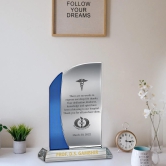 Customized Acrylic Trophy with Matter Printed For Corporate Gifting