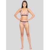 ILRASO - Mauve Polyester Women's Bra & Panty Set ( Pack of 1 ) - None