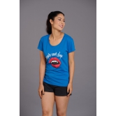 Vampire Printed Blue T-Shirt for Women