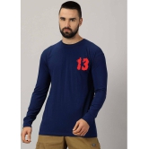 AUSK Cotton Blend Regular Fit Printed Full Sleeves Mens T-Shirt - Blue ( Pack of 1 ) - None