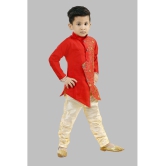 Pichkari - Multicolor Silk Boys Kurta With Churidar ( Pack of 1 ) - None