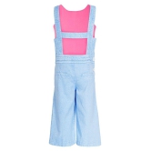 Naughty Ninos - Light Blue Cotton Girls Dungarees ( Pack of 1 ) - None