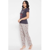 Clovia Cotton Nightsuit Sets - Grey Pack of 2 - 3XL