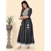 Vbuyz Cotton Embroidered Anarkali Black Kurti - None