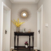 Ethereal Sunflower Designer Metal Wall Mirror