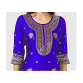 Meher Impex - Blue Art Silk Womens A-line Kurti ( Pack of 1 ) - None