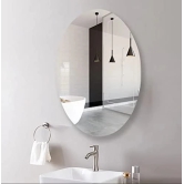 Oval Shape Wall Sticker Mirror Frameless Oval Mirror Plastic Sheet Gives A Mirror Effect Wall Sticker