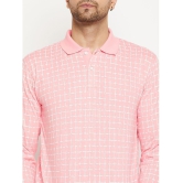 Wild West Cotton Blend Regular Fit Printed Full Sleeves Mens Polo T Shirt - Pink ( Pack of 1 ) - None