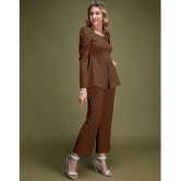 Selvia Brown Dyed Pant Top Set - None