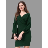 Apnisha Polyester Solid Above Knee Womens Bodycon Dress - Green ( Pack of 1 ) - None