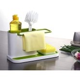 Shanaya Dishwasher Liquid, Brush, Cloth, Soap, Sponge Holder Stand for Man and Woman in Kitchen Tool | 3 in 1 Stand for Kitchen Sink Organizer Stand Rack, Multi Uses, Set of 1 Pcs.