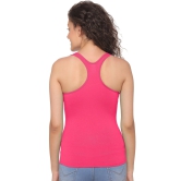 Sona 8008 Pink Camisole Racer Back for Gym Workout, Exercise, Yoga etc-M / Pink / Cotton