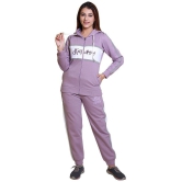 Wild West Purple Fleece Self Design Tracksuit - Pack of 1 - None