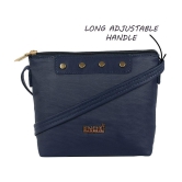 Enoki - Blue Faux Leather Sling Bag - Blue