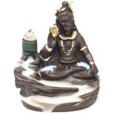 GBuzz Lord Shiva Smoke BackFlow Incense Holder With 10 Cone+30 Pcs Cone Showpiece 11 cm