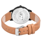 Loretta MT-379 Beige Leather Belt Slim Dial Women & Girls Watch