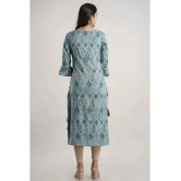 MAUKA - Turquoise Rayon Womens Straight Kurti ( Pack of 1 ) - None