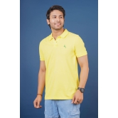 Men's Yellow Embroidery Polo T-Shirt