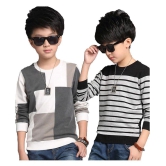 FORCE Kids Cotton Tshirt Grey::Black::White 6-7Y - None