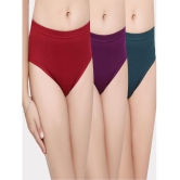 IN CARE LINGERIE - Multi Color Cotton Solid Womens Hipster ( Pack of 3 ) - None