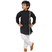 DKGF Ethnic Wear Kurta Pyjama Set for Kids and boys Boys (DE711-73BLACK2) - None