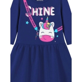 Trampoline Blue Cotton Blend Girls Frock ( Pack of 1 ) - None