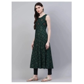 Stylum - Green Rayon Womens A-line Kurti - L