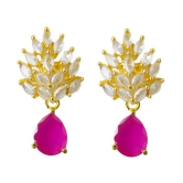 gilher - Pink Danglers Earrings ( Pack of 1 ) - Pink