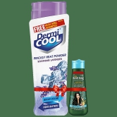 Dermi Cool Prickly Heat Powder Soothing Lavender, 150G (Get Kesh King Shampoo Free)