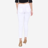 Women's  Cotton Stretchable Jeggings - White White XL