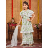 Aarika Sea Green Georgette Girls Kurta and Sharara Set ( Pack of 1 ) - None