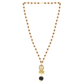 SILVER SHINE Gold Plated Traditional Rudraksh Mala SAI BABA Pendant Mala for Men and Women - Golden