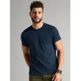 Lycos - Navy Blue Cotton Blend Regular Fit Mens T-Shirt ( Pack of 1 ) - None